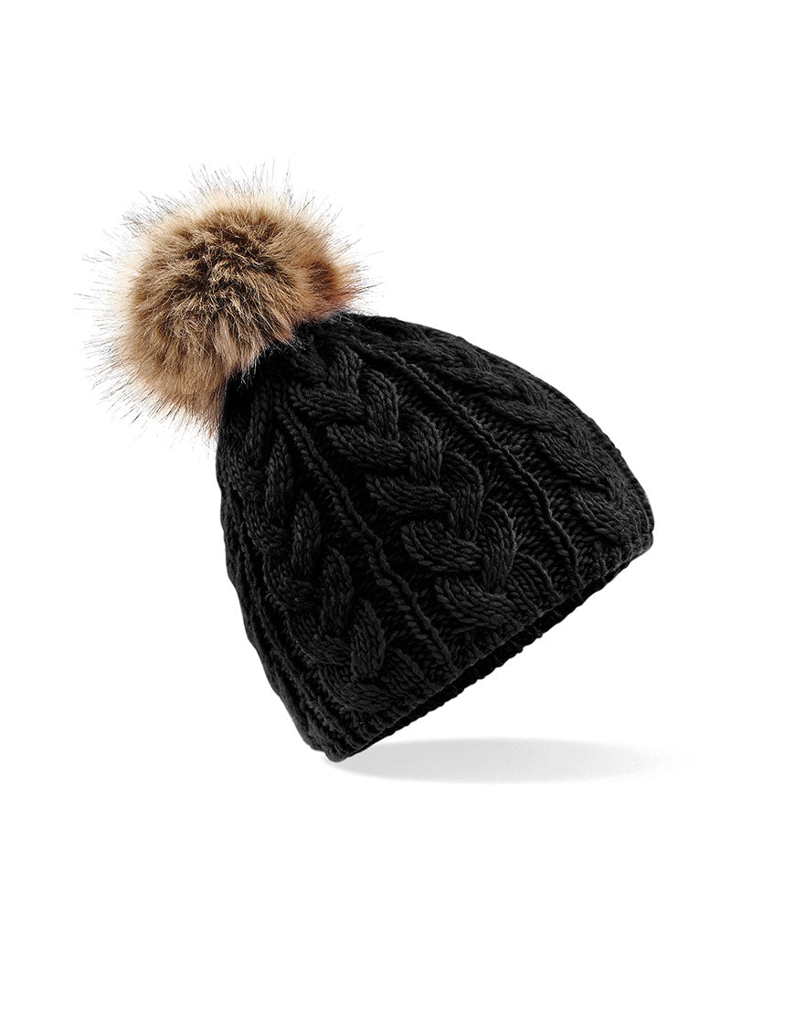 Pop-a-Pom Cable Beanie (Now £10)
