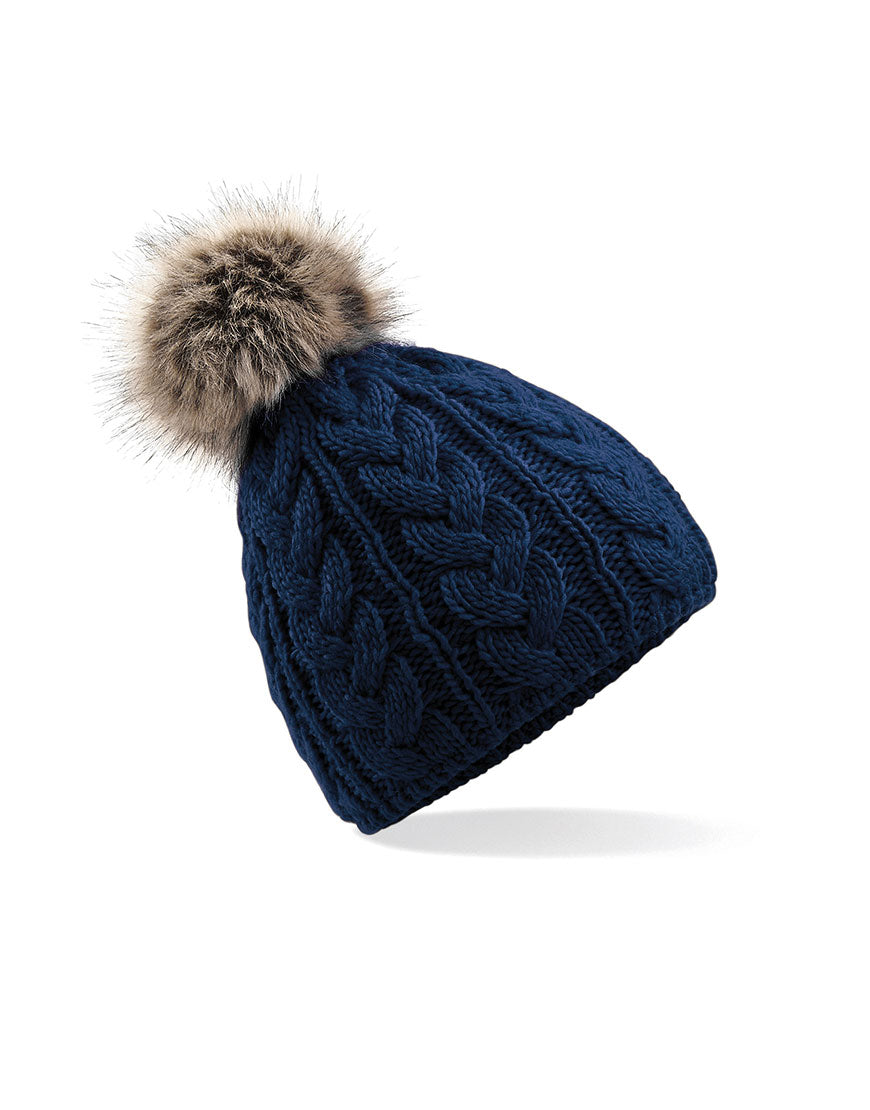 Pop-a-Pom Cable Beanie (Now £10)
