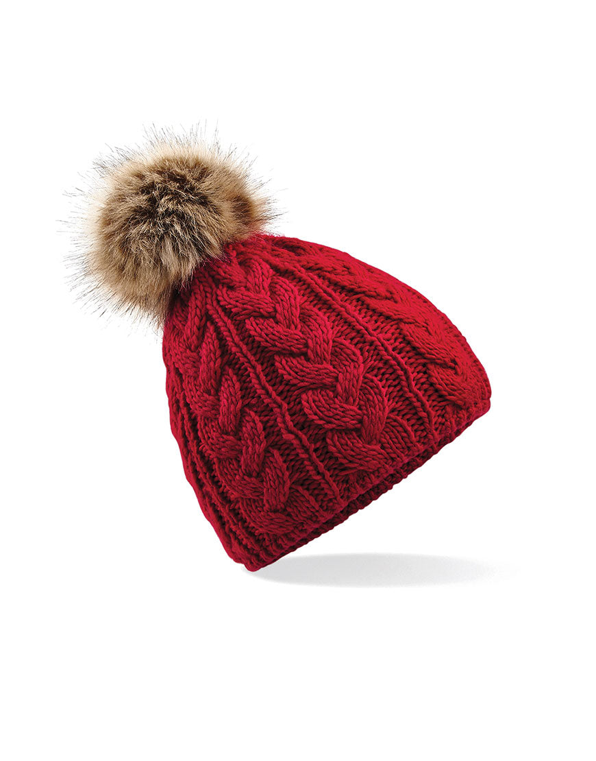 Pop-a-Pom Cable Beanie (Now £10)