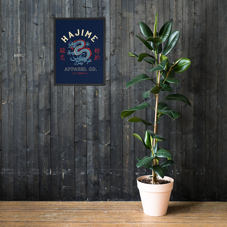 Japanese Dragon framed poster