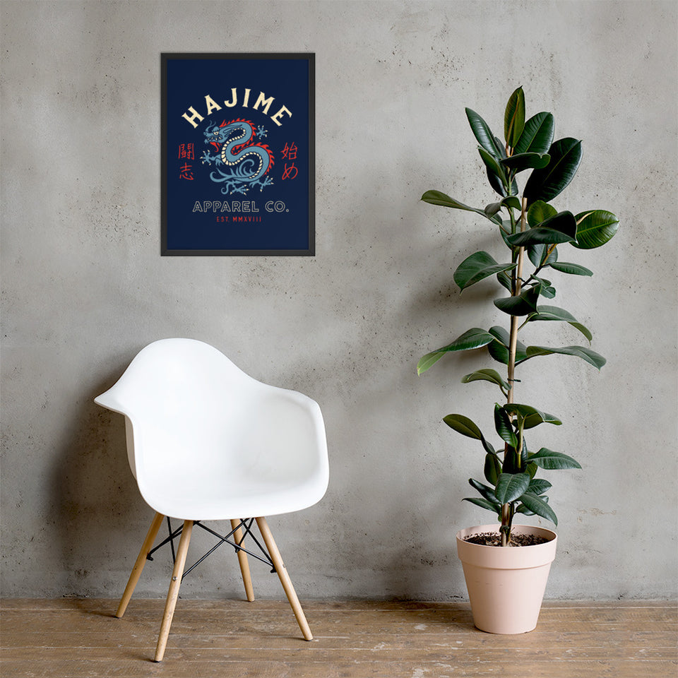 Japanese Dragon framed poster