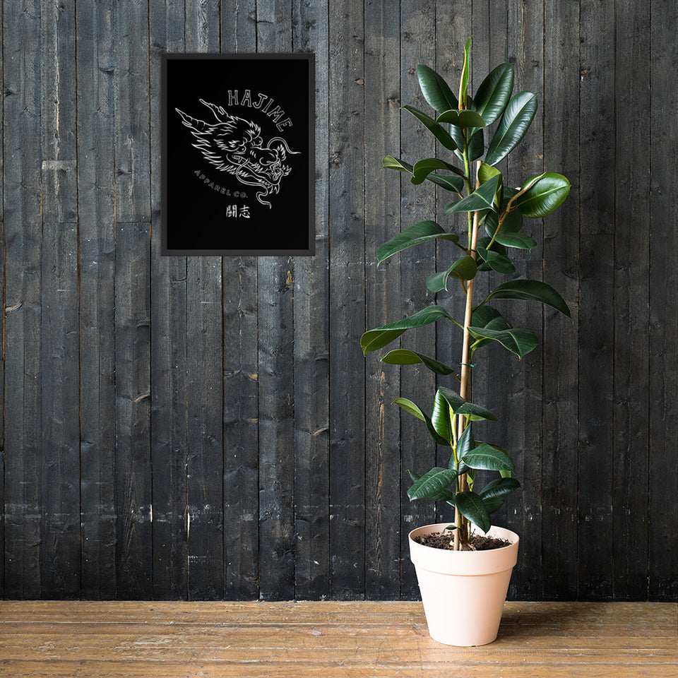 Japanese Dragon Head framed poster