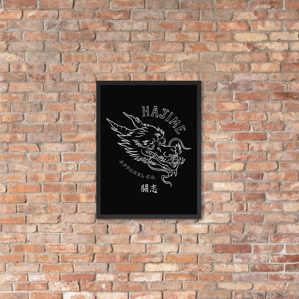 Japanese Dragon Head framed poster