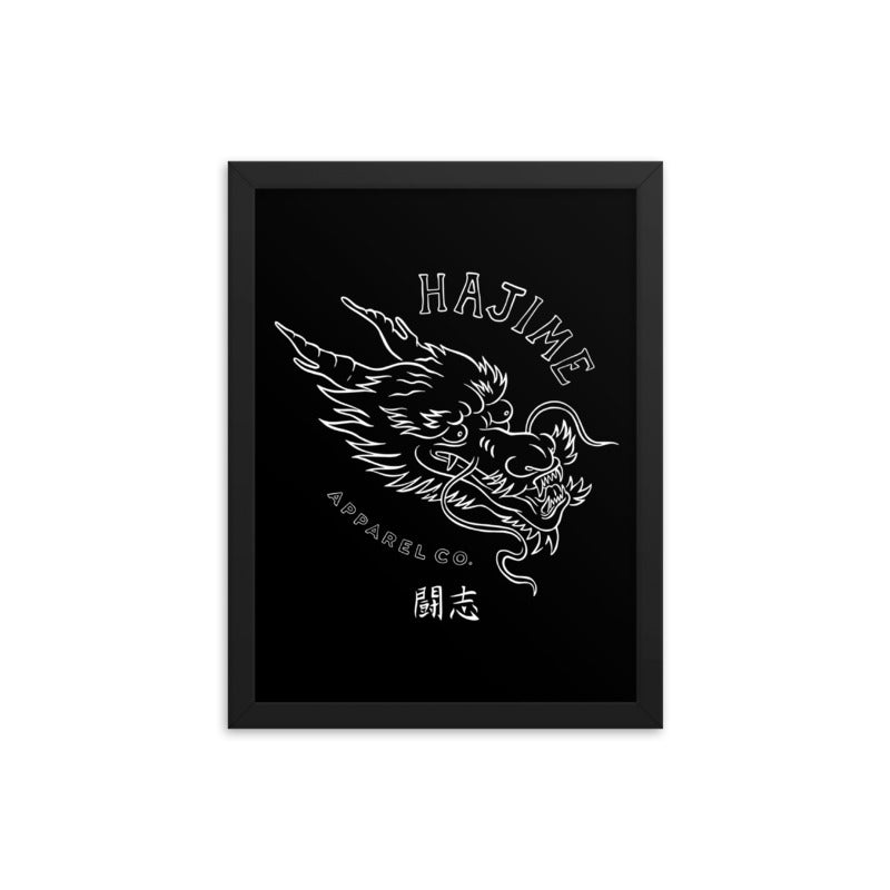 Japanese Dragon Head framed poster